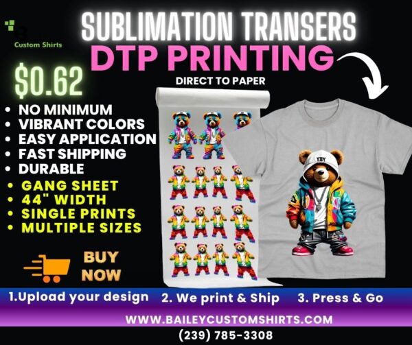 Direct to Paper Transfer Sublimation flyer