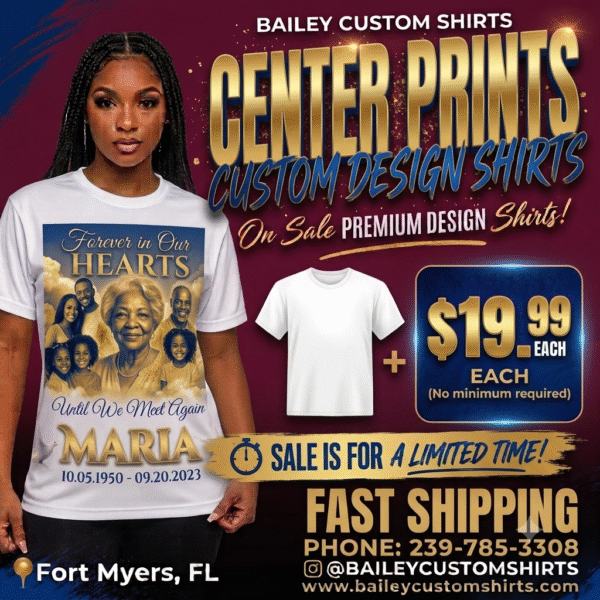 3D Center Print-Font Print Only