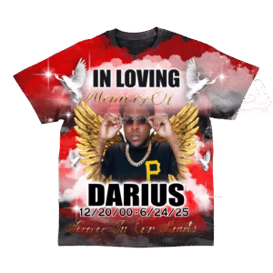 3D All Over Shirt -Front Only-In loving memory Darius